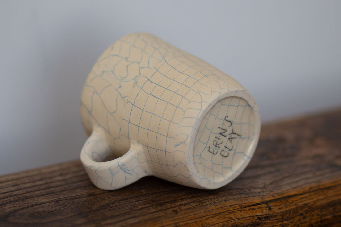white and blue mug #1