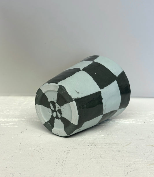 dusty lavender and sage grey checks