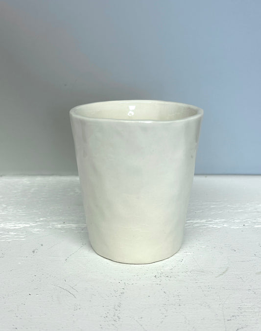 glossy white cup