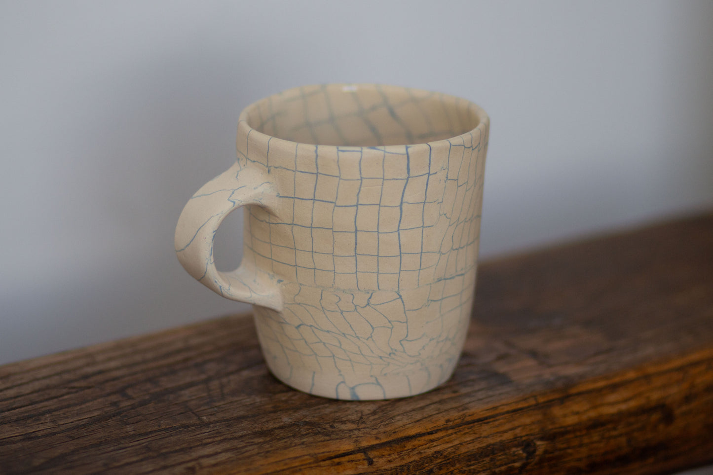 white and blue mug #3