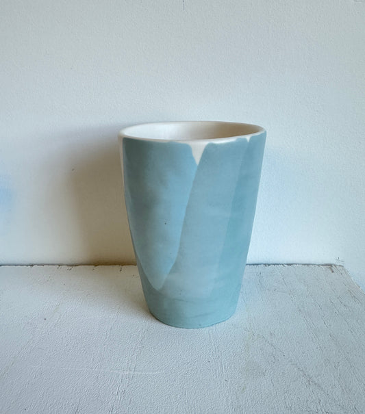 white and blue cup #4