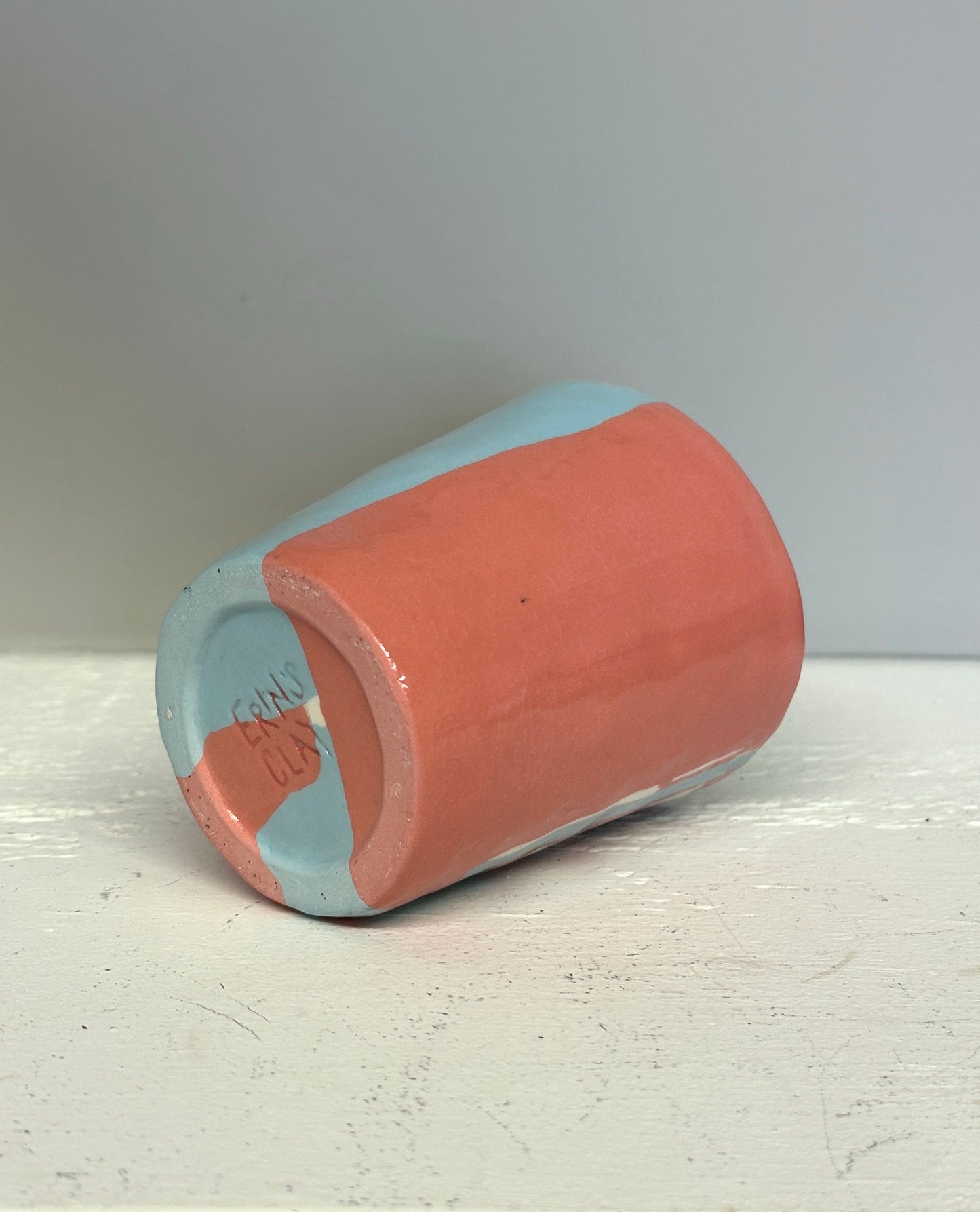 robins egg and lobster red cup
