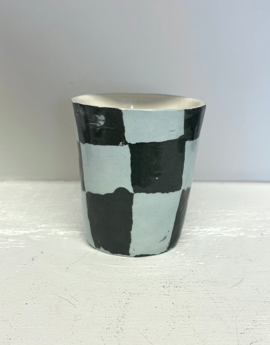 dusty lavender and sage grey checks